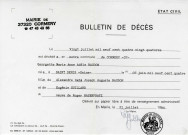 Décès de Georgette Baudon le 20 juillet 1994 : bulletin.