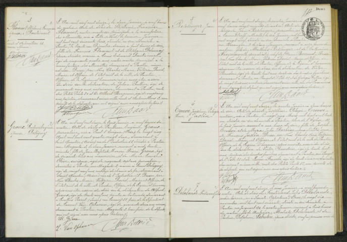 Commune de Pantin : registre des actes de décès.