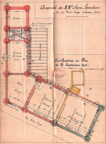 33 rue Victor-Hugo, prolongation de l'usine : permis de construire.