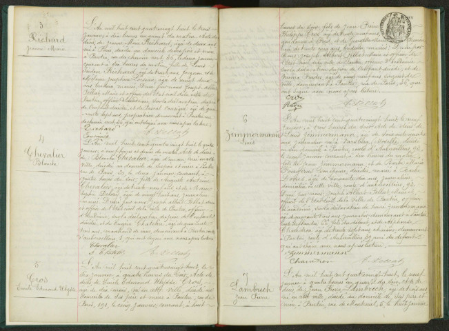 Commune de Pantin : registre des actes de décès.