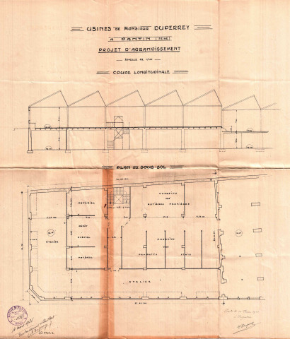 2 rue Meissonnier, rue Méhul et rue Paul-Bert, projet d'agrandissement de l'usine par la construction d'un bâtiment d'un rez-de-chaussée : permis de construire.
