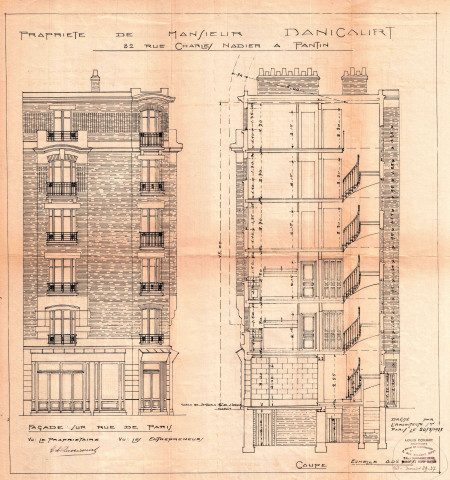 82 rue Charles-Nodier : permis de construire.