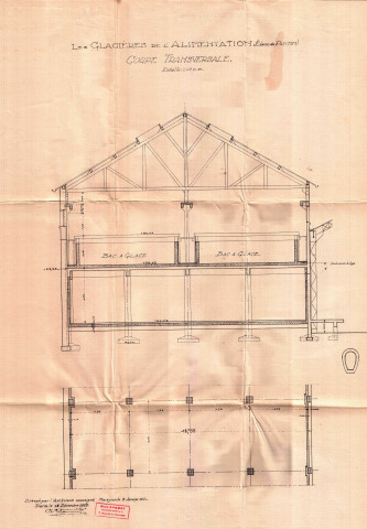142 avenue Jean-Lolive [ancienne rue de Paris] et rue Courtois, construction d'un bâtiment à usage industriel : permis de construire.