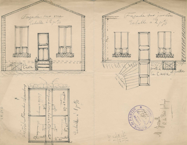 Rue du Bois, construction d'un pavillon d'un rez-de-chaussée : permis de construire.