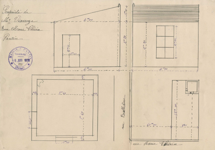 1 rue Marie-Thérèse et rue Boieldieu : permis de construire.