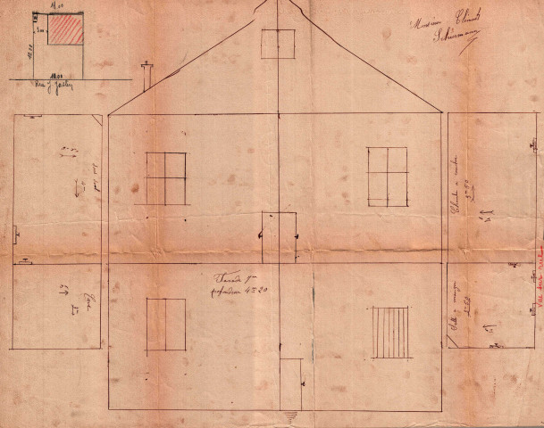 Rue Jules-Jaslin, construction d'un pavillon d'habitation : permis de construire.
