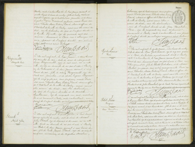 Commune de Pantin : registre des actes de décès.