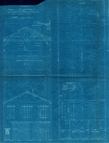 24 rue Beaurepaire, projet de construction d'un hangar-remise avec maison d'habitation : permis de construire.