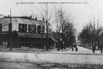 Avenue du Cimetière à l'angle de l'avenue Jean-Jaurès : reproduction d'une carte postale.