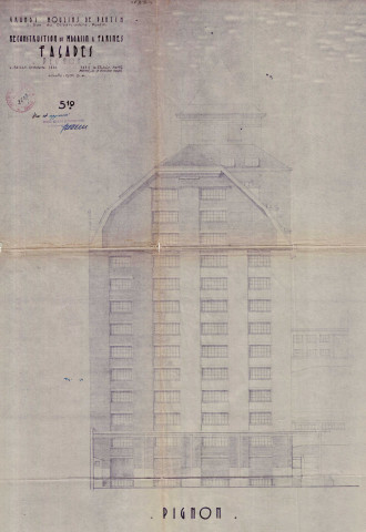 9 rue du Débarcadère, reconstruction du magasin à farines : permis de construire.