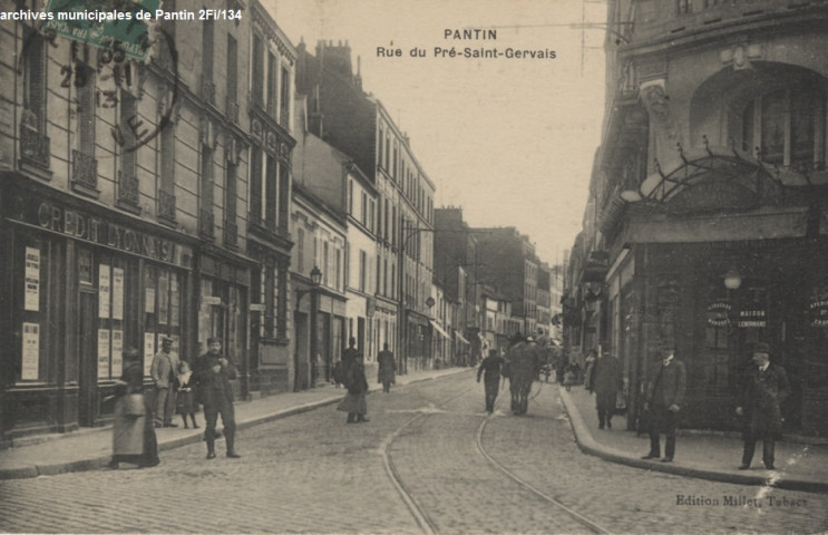 Pantin - Rue du Pré-Saint-Gervais (Crédit lyonnais).