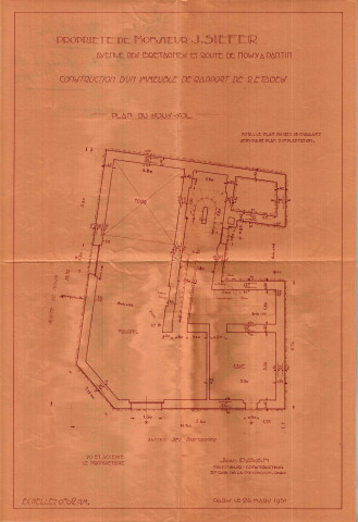 [4] route de Noisy-le-Sec et avenue des Bretagnes, construction d'un immeuble de rapport de deux étages : permis de construire.
