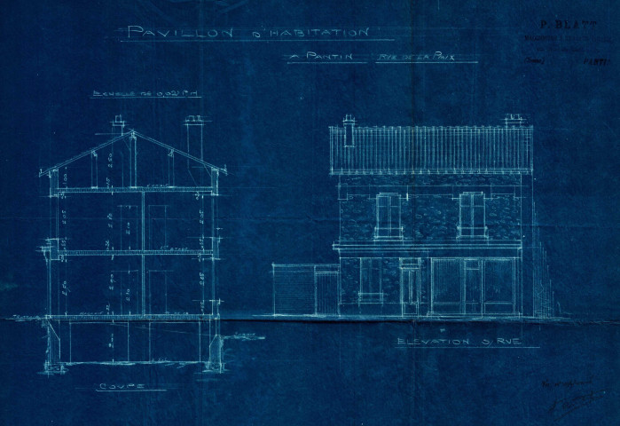 14 rue de la Paix, construction d'une maison d'habitation : permis de construire.