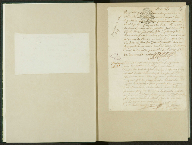 Paroisse Saint-Germain : registre des actes de baptême, mariage et sépulture.
