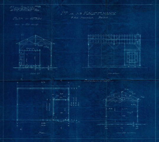 9 rue Roger-Gobaut [ancienne rue Nouvelle] et rue Formagne, construction de hangar et chambre : permis de construire.