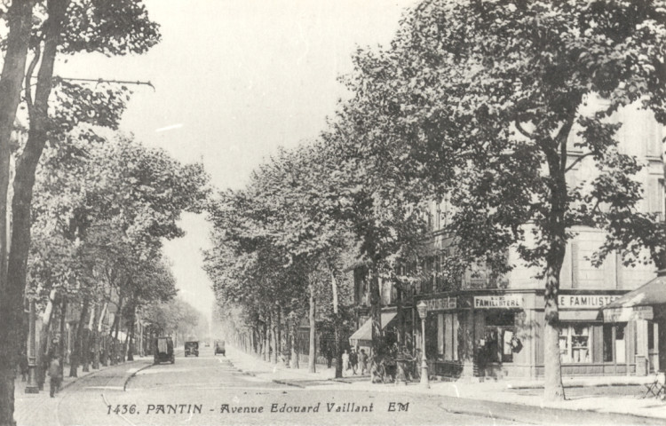 Avenue Édouard-Vaillant : reproduction d'une carte postale.