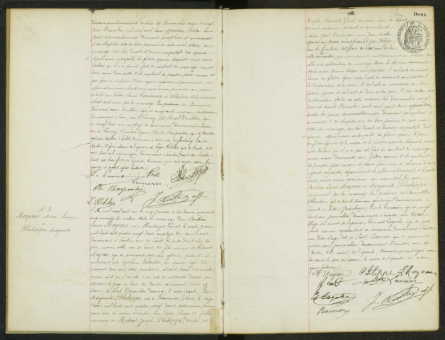 Commune de Pantin : registre des actes de mariage.