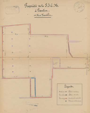 10 rue Franklin, construction d'un entrepôt de marbres : permis de construire.