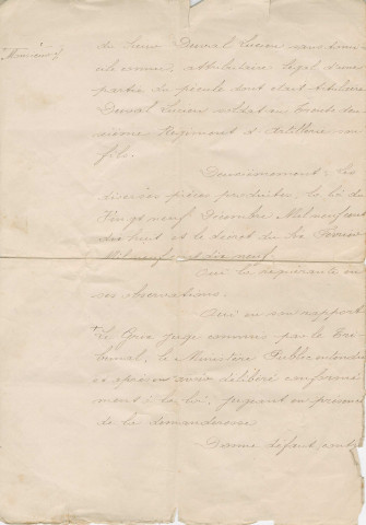 Déchéance de Lucien Duval père au droit au pécule de son fils : extrait des minutes du greffe du tribunal civil de première instance du département de la Seine, notification.