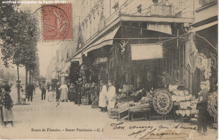 Route de Flandre, Grand Bazar pantinois.