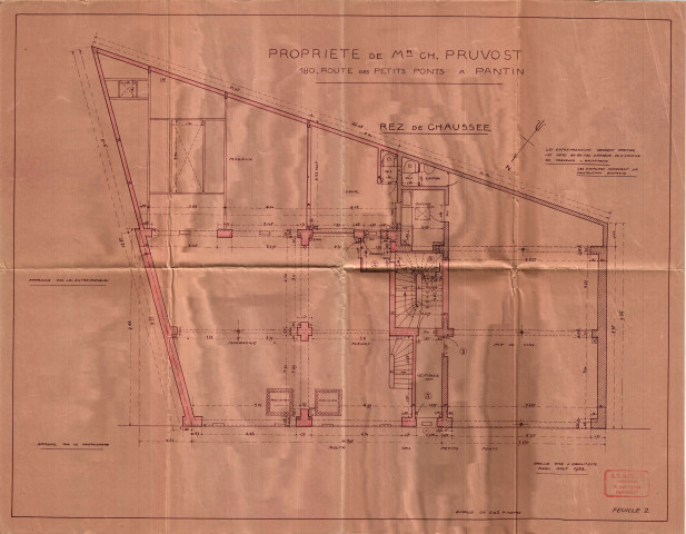 180 avenue du Général-Leclerc [ancienne route des Petits-Ponts], surélévation : permis de construire.