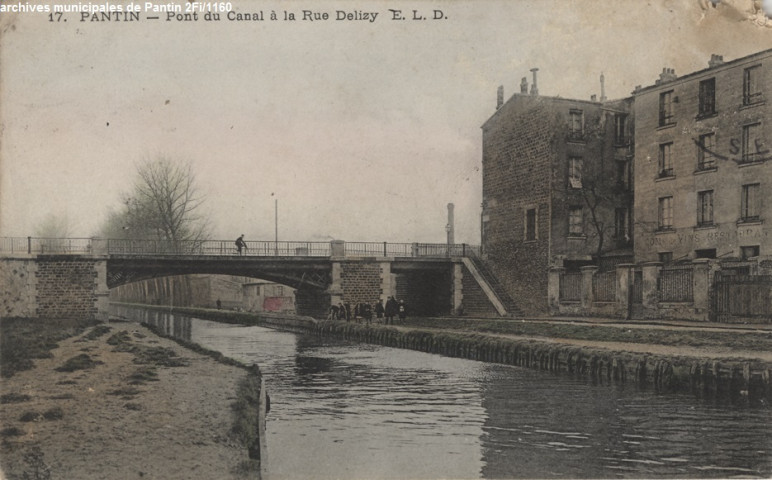 17. Pantin - Pont du canal à la rue Delizy.