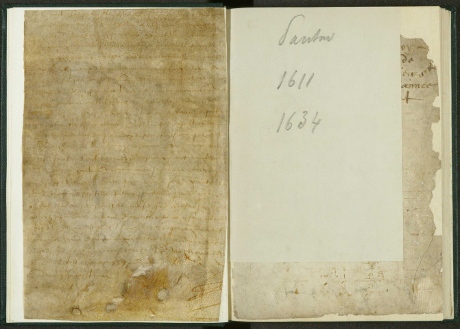 Paroisse Saint-Germain : registre des actes de baptême, mariage et sépulture.
