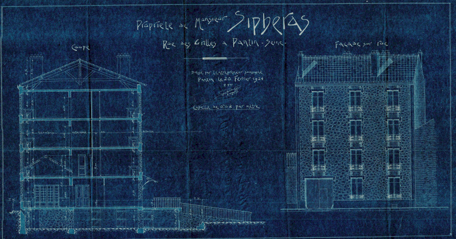 23 rue des Grilles : permis de construire.