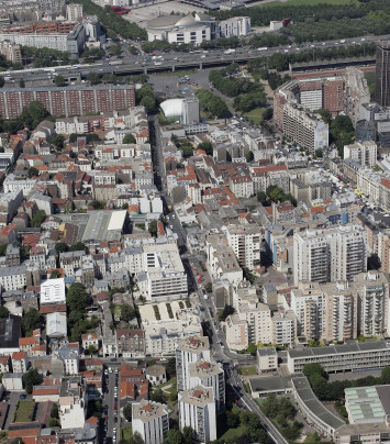 Vue aérienne de la rue des Sept-Arpents