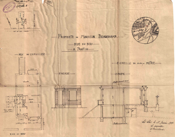 141 ter rue du Bois : permis de construire.