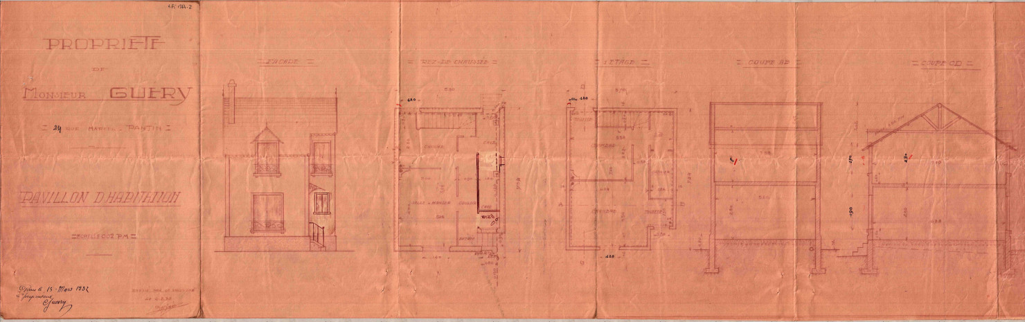 20 rue Marcelle [ancienne 24 rue Marcelle] : permis de construire.