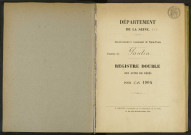 Commune de Pantin : registre des actes de décès.