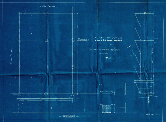 1-7 rue Lavoisier et 37 rue Charles-Auray, construction de nouveaux ateliers : permis de construire.