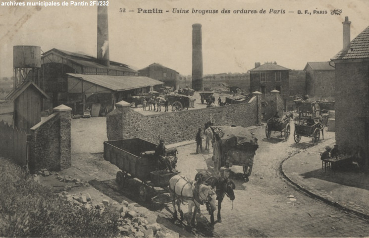 52. Pantin - Usine broyeuse des ordures de Paris.