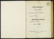 Commune de Pantin : registre des actes de décès.