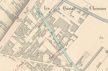 La rue Berthier sur un plan de 1877