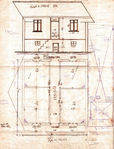 Rue du Bel-Air, construction d'un pavillon d'un rez-de-chaussée : permis de construire.