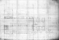 Centre administratif (devenu Centre national de la danse). - Projet de construction : plan du rez-de-chaussée.