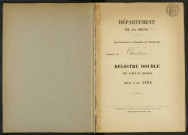 Commune de Pantin : registre des actes de mariage.