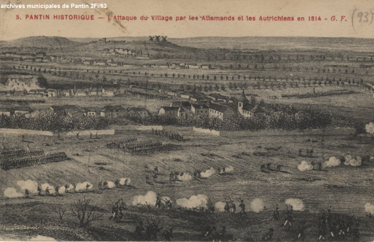 Bataille de 1814 près de la Seigneurie, attaque du village par les Allemands et les Autrichiens.