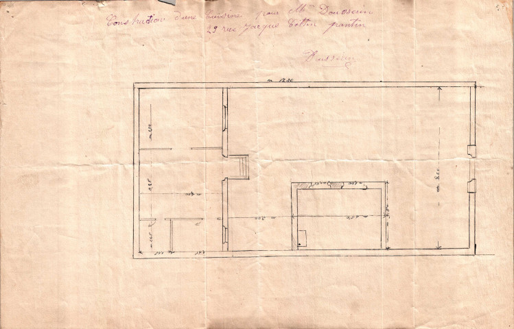 29 rue Jacques-Cottin, construction d'une cuisine : permis de construire.