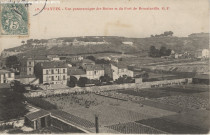 Vue panoramique sur les « buttes » ou « falaises » et le fort de Romainville.