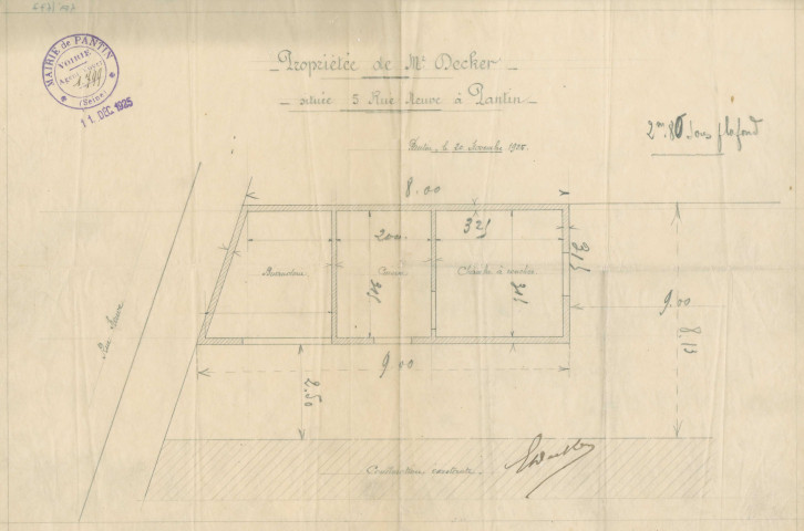 5 rue Neuve, construction d'un bâtiment d'habitation : permis de construire.