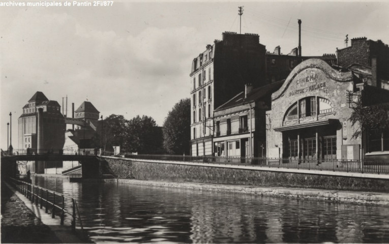 Le canal de l'Ourcq - Les Moulins (Grands Moulins, cinéma Pantin-Palace).