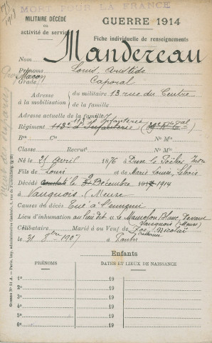 MANDEREAU Louis Aristide