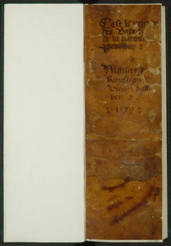 Paroisse Saint-Germain : registre des actes de baptême, mariage et sépulture.