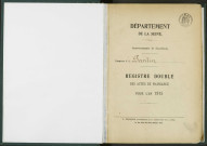 Commune de Pantin : registre des actes de naissance.