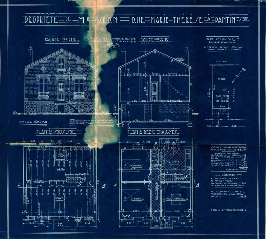 21 rue Marie-Thérèse : permis de construire.