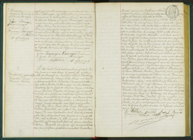 Commune de Pantin : registre des actes de mariage.