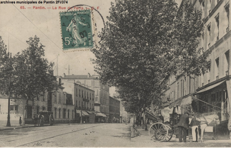 65. Pantin - La rue de Paris.